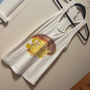 White Graphic Tank Top